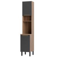 Mueble de Cocina Multiusos Leonela color Marrón/Negro TU MESITA