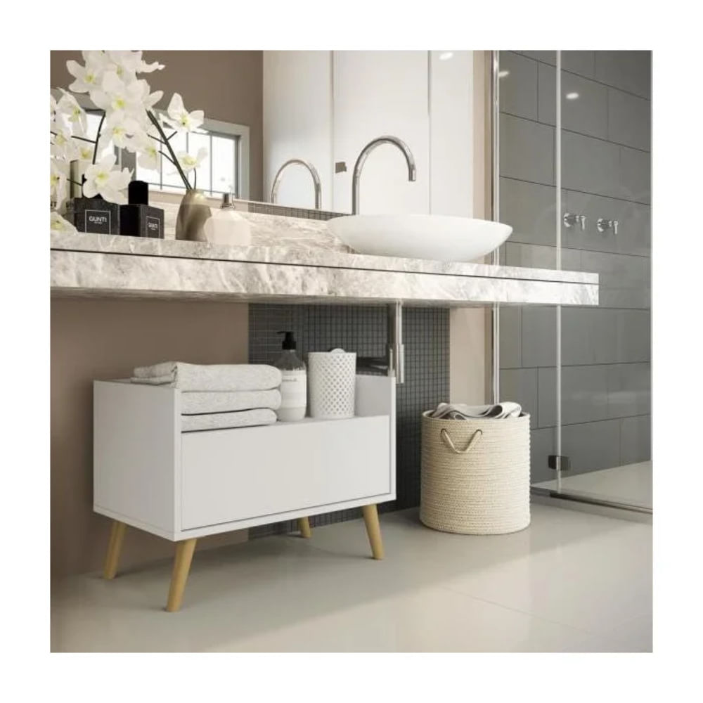 Mueble de Baño Stella color Blanco 1 cajón TU MESITA