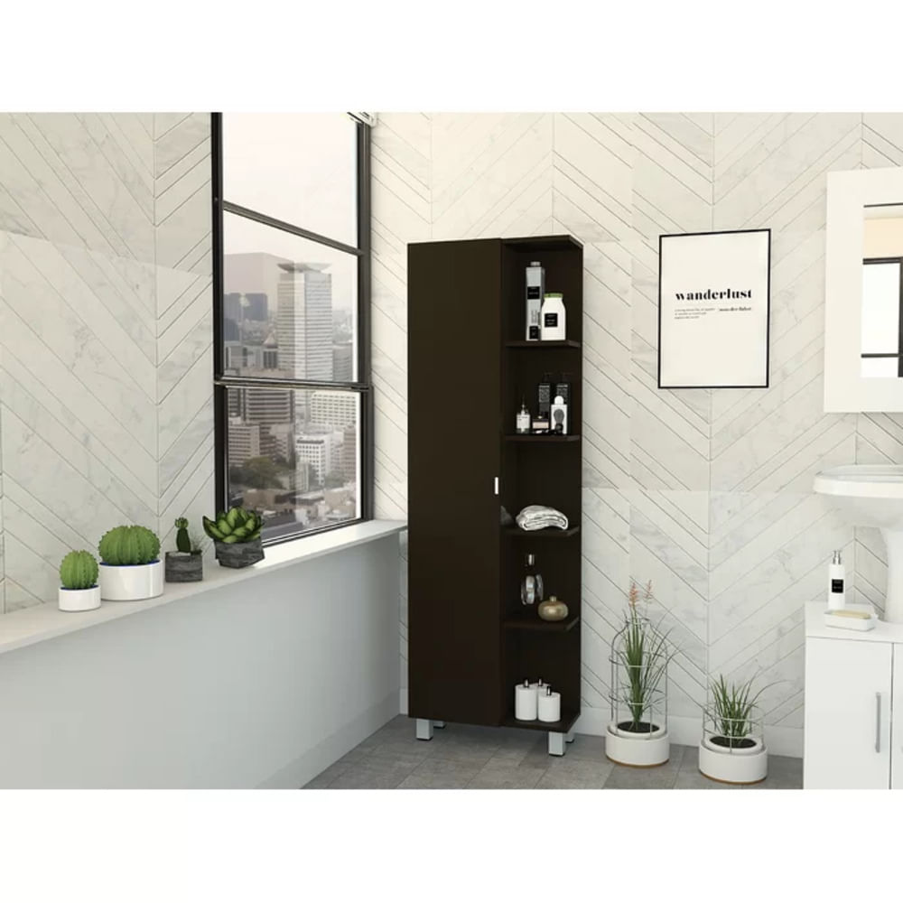 Mueble auxiliar de Baño Multiusos Pukas color Negro TU MESITA