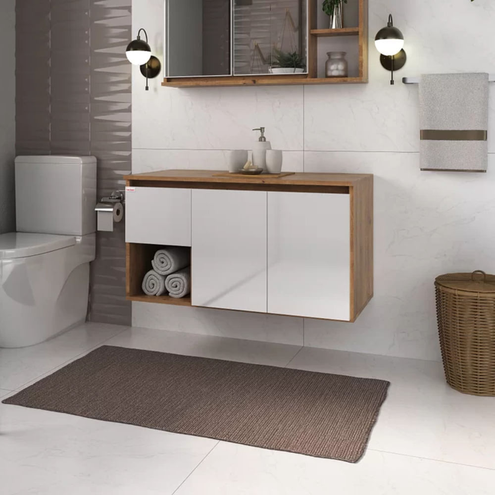 Aparador de Baño Flotante Nelly 1 cajón 2 puertas TU MESITA