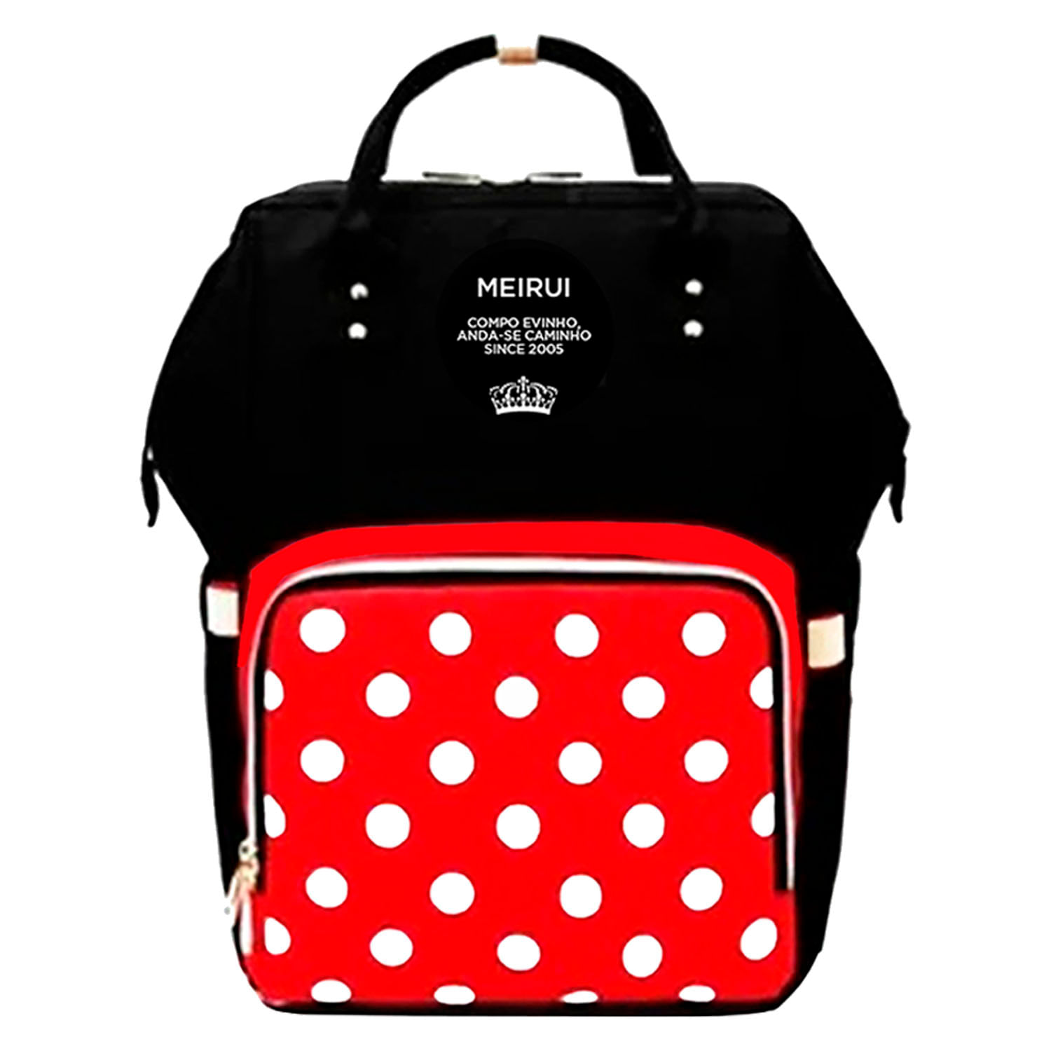 Pañalera para Bebes Multifuncional Termico Minnie Rojo