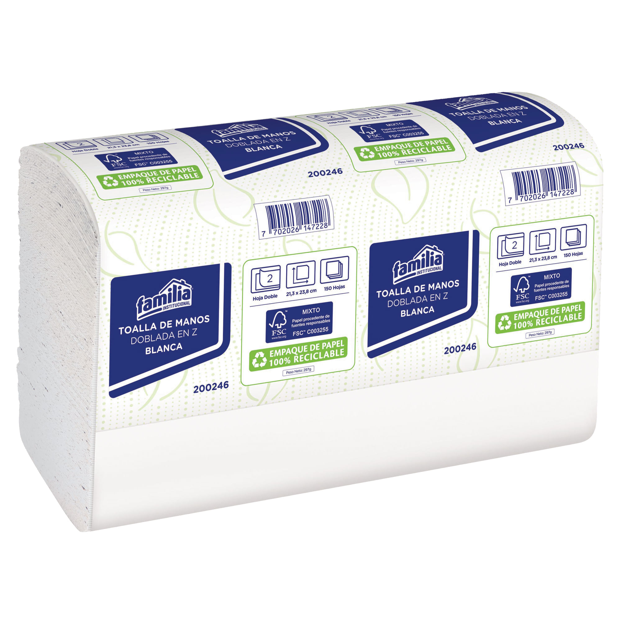 Papel Toalla Interfoliada Hoja Doble Tork Xpress 24 paq x 150 hojas