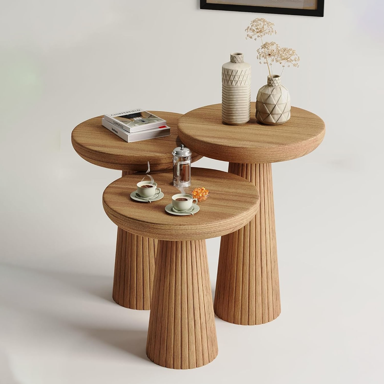 Set Mesas Auxiliares de Madera Chlea Ventitas Home