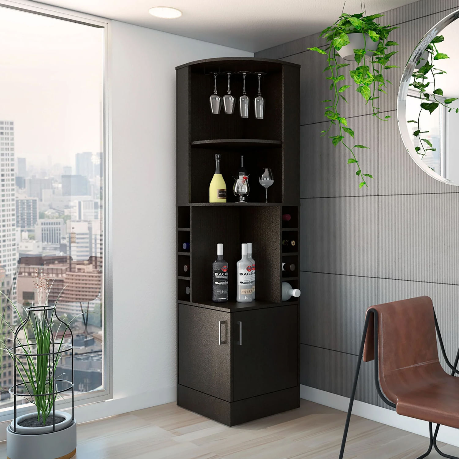 Mueble de Bar Aaron Ventittas Home Color Negro