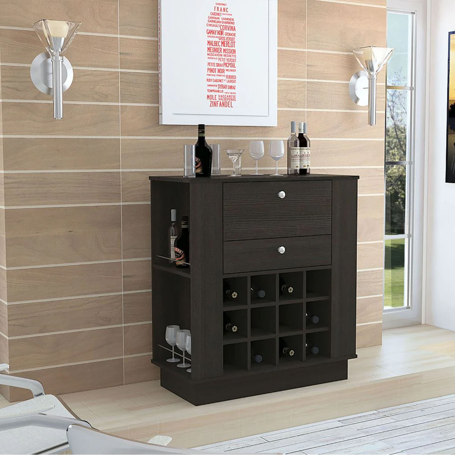 Mueble de Bar Aurelio Ventitas Home Color Wengue