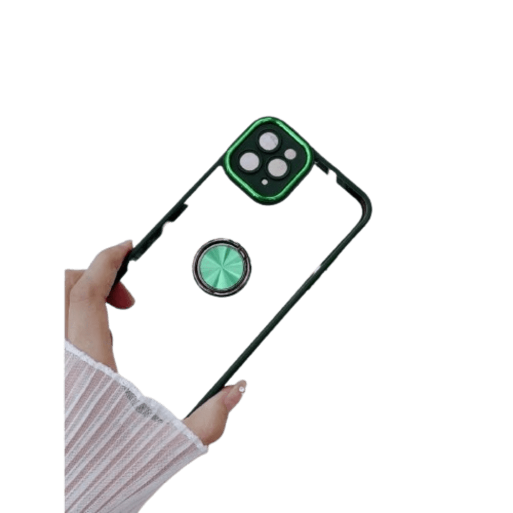 Funda Case for Xiaomi Note 12 4G Transparente Cromado Verde Antishock Resistente a Caídas y Golpes