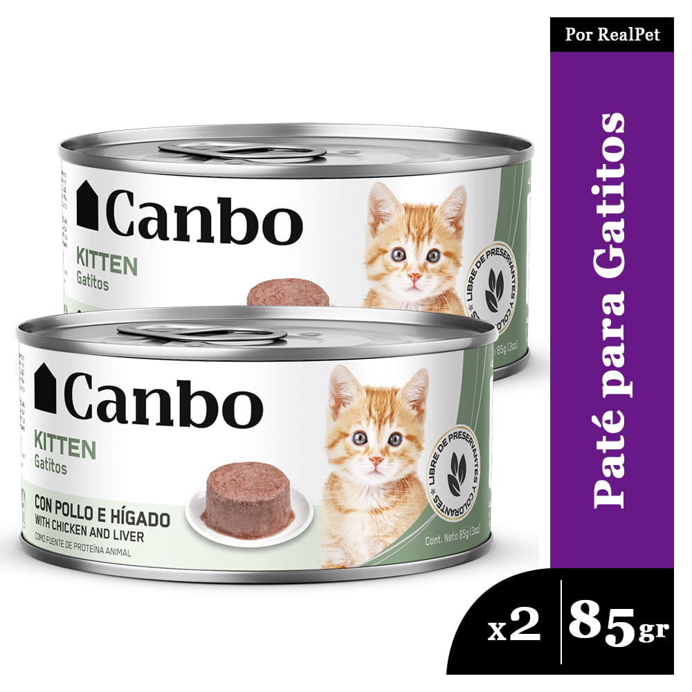 Pack x2 Paté para Gatitos Canbo Pollo e Hígado 85 gr