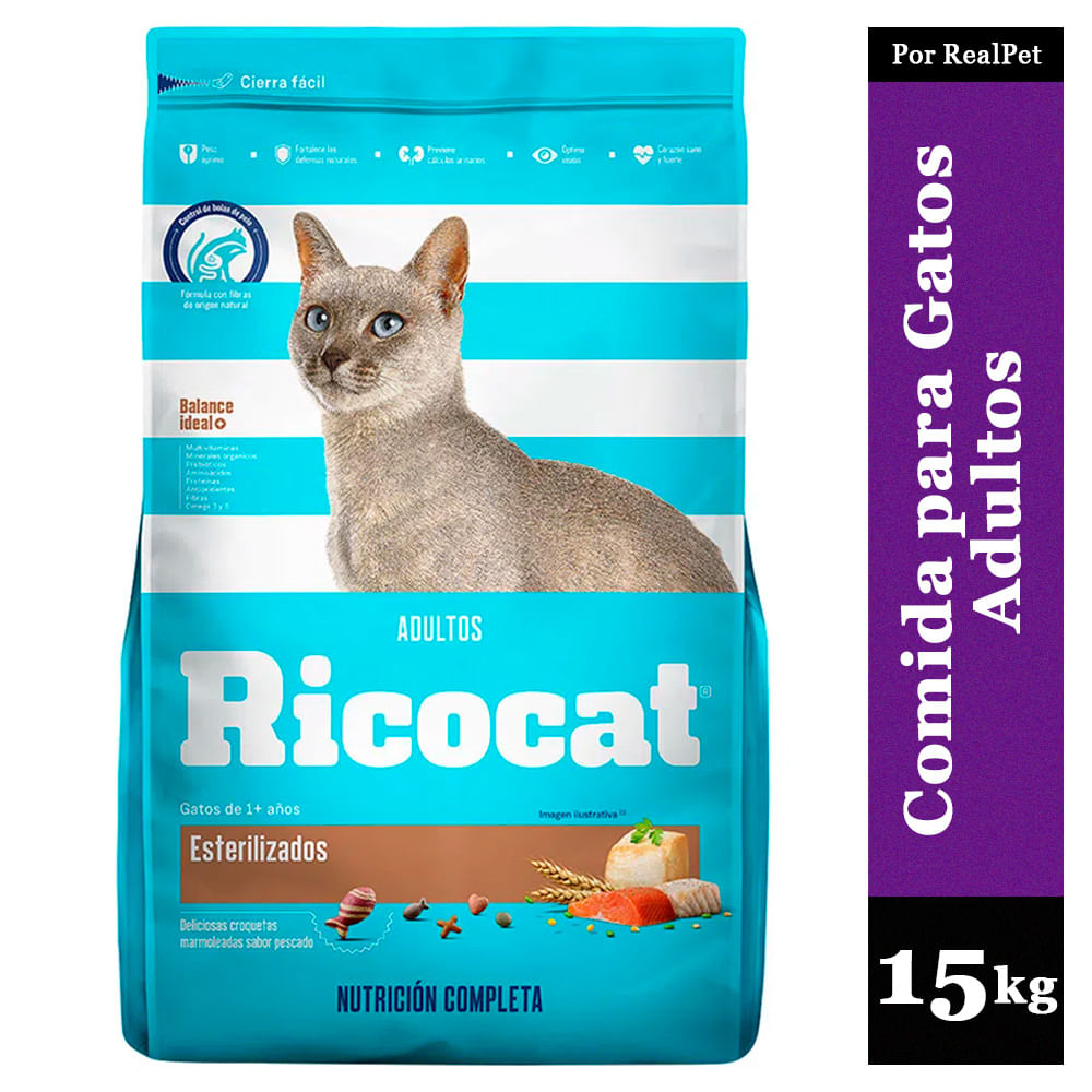 Comida para Gato Adulto Esterilizado Ricocat 15 kg