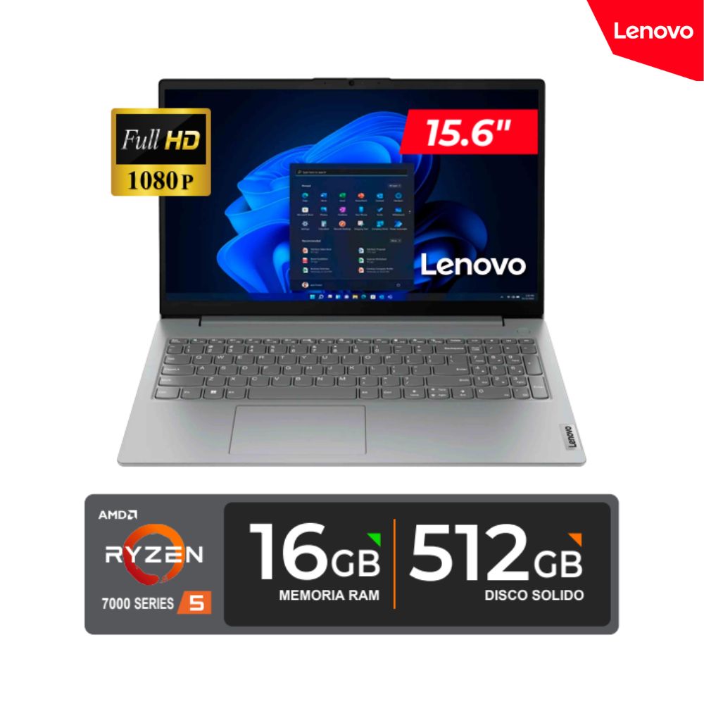 LAPTOP LENOVO V15 G4 AMN 15.6"" FHD TN/ AMD Ryzen 5 7520U/ 2.8-4.3 GHz/ 16GB DDR5/ 512GB SSD/ FREEDOS