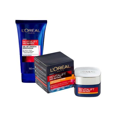 pack-loreal-revitalift-pro-retinol-crema-tratamiento-50ml-gel-de-limpieza-tubo-150ml-serum-de-noche-anti-arrugas-caja-30ml