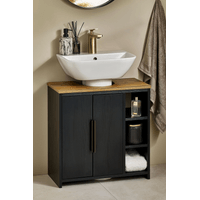 Mueble de Baño Petra color Negro/Marrón TU MESITA
