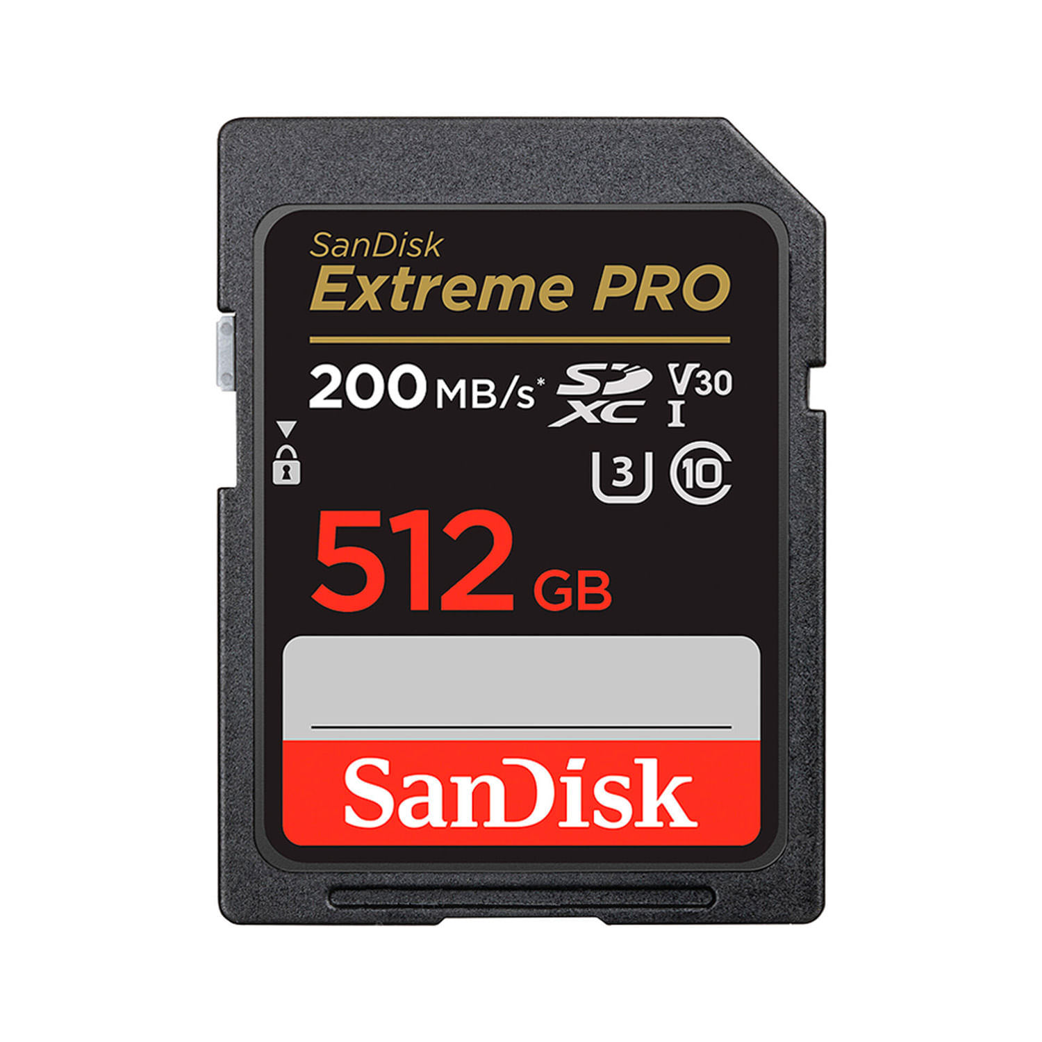 Memoria SD SanDisk Extreme Pro 512GB de 200mb/s