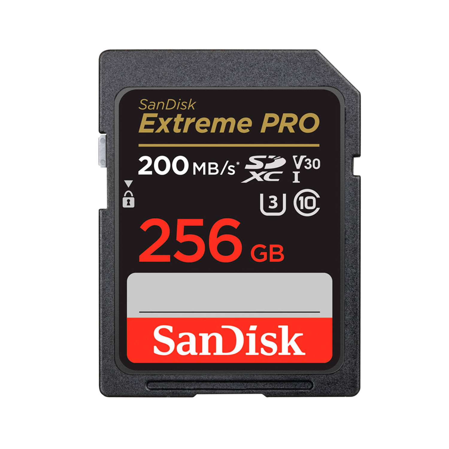 Memoria SD Sandisk Extreme Pro 256GB de 200mb/s