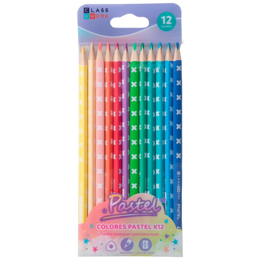 Colores Pasteles CLASS&WORK 12un