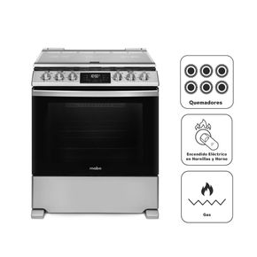 Mabe 6 Hornillas Gas Inox EMH7614DATMSS0