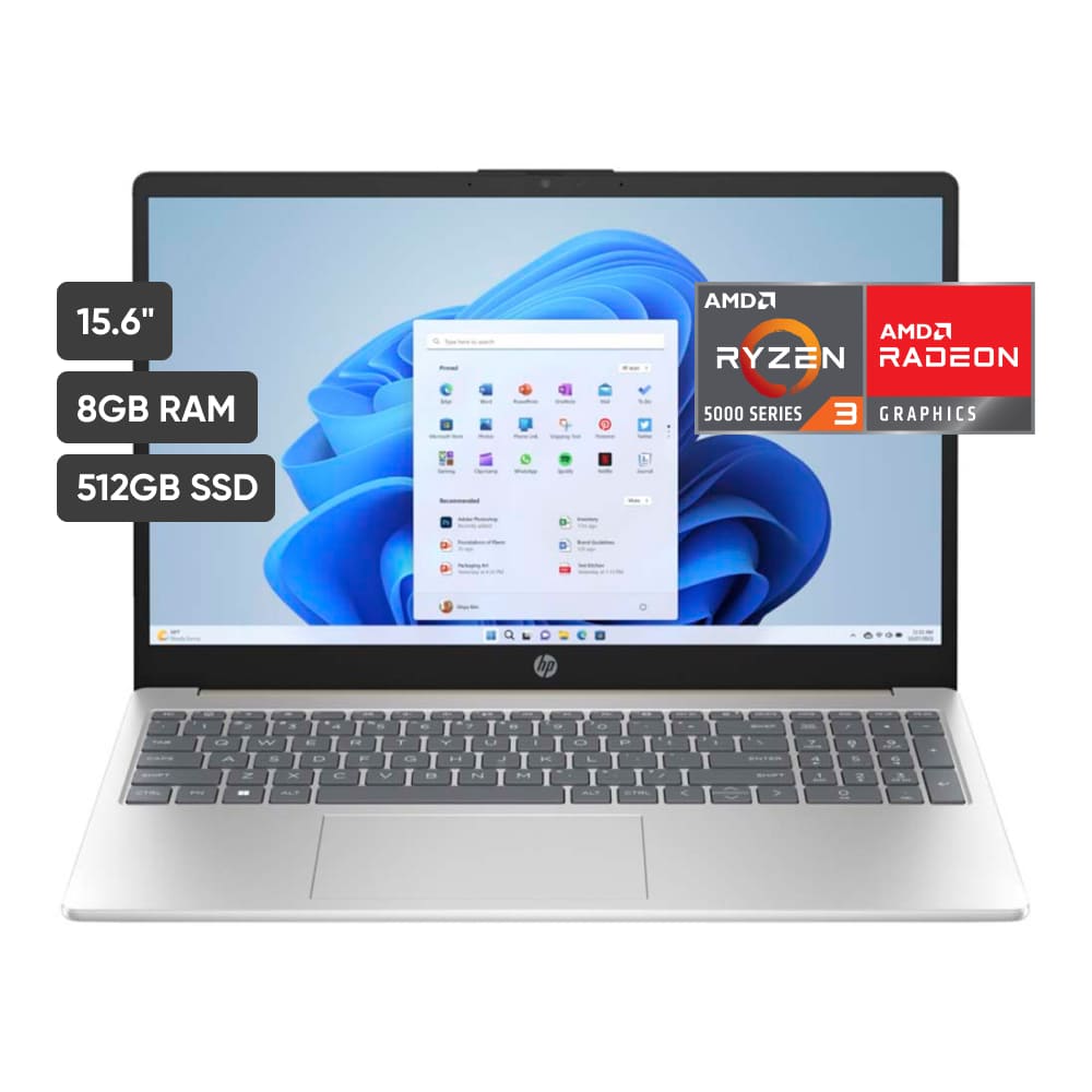 Laptop HP 15-FC0043LA 15.6"" AMD Ryzen 3 (7000 series) 8GB 512GB SSD