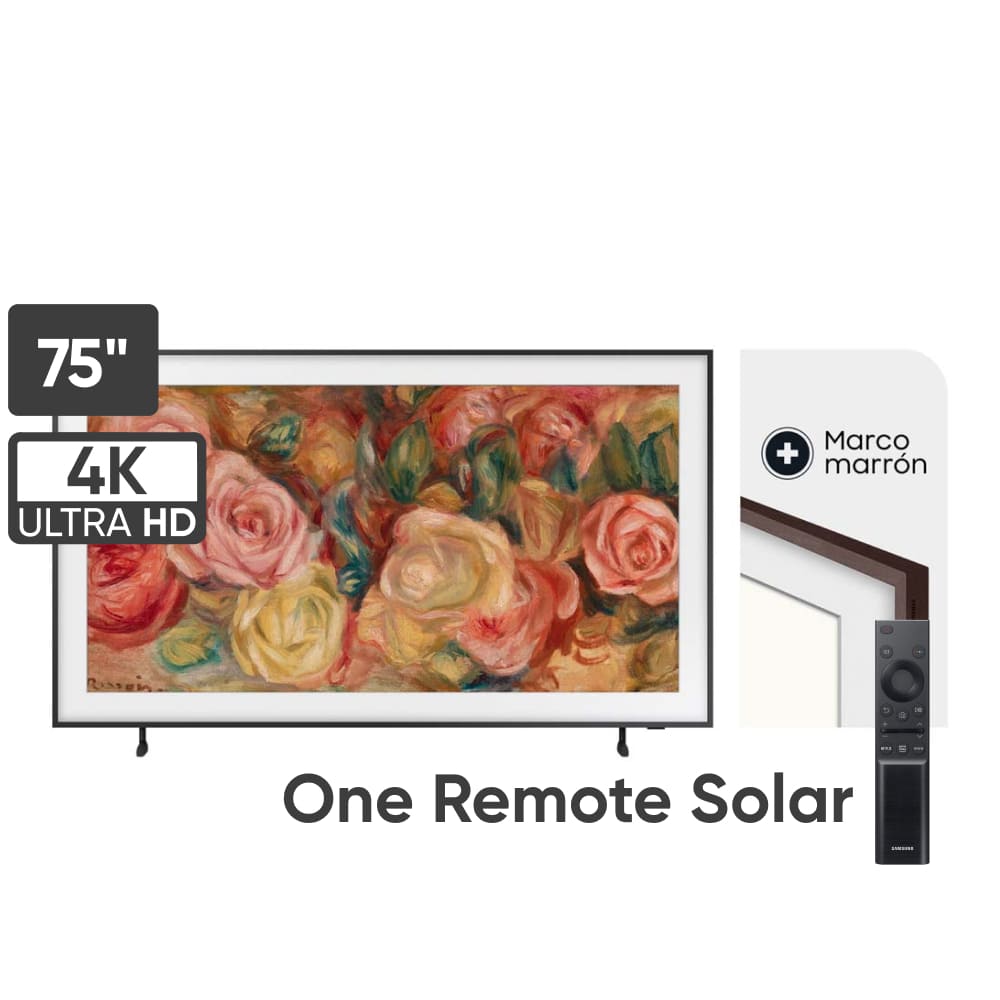 Televisor SAMSUNG QLED 75" UHD 4K Smart TV F-QN75LS03D-02 + Marco Brown Basic