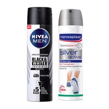 pack-hansaplast-spray-desodorante-para-pies-silver-active-150ml-desodorante-spray-nivea-invisible-b-w-male-150ml