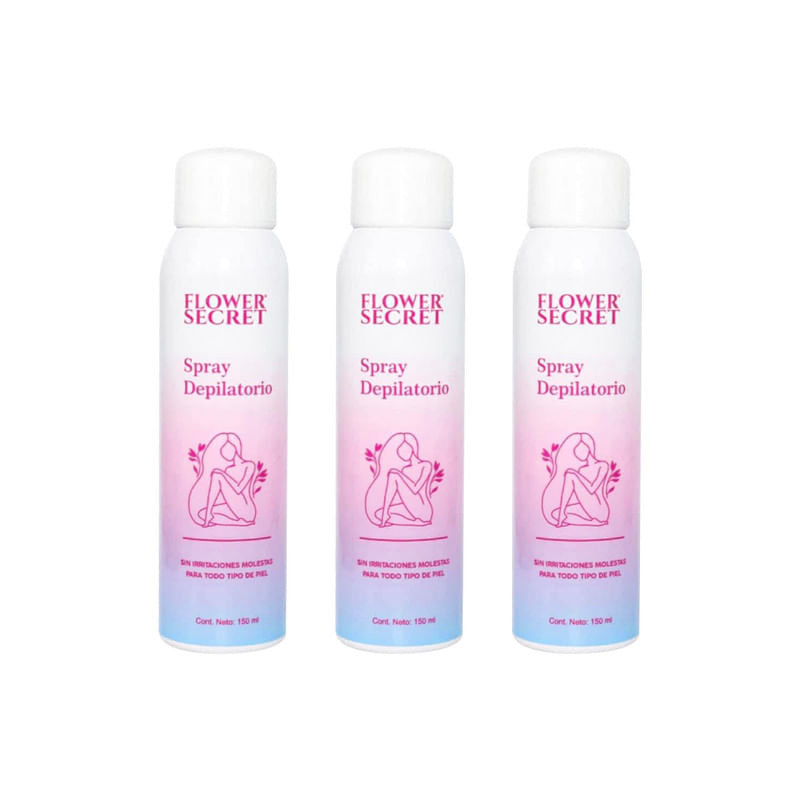Spray Depilatorio 150 Ml Flower Secret 3 Unidades