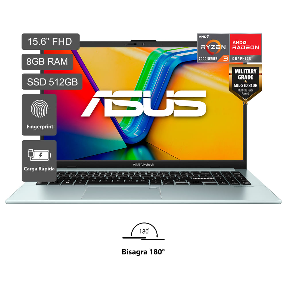 Laptop ASUS Vivobook Go 15 E1504FA-NJ523W 15.6"" AMD Ryzen 3 (7000 series) 8GB 512GB SSD