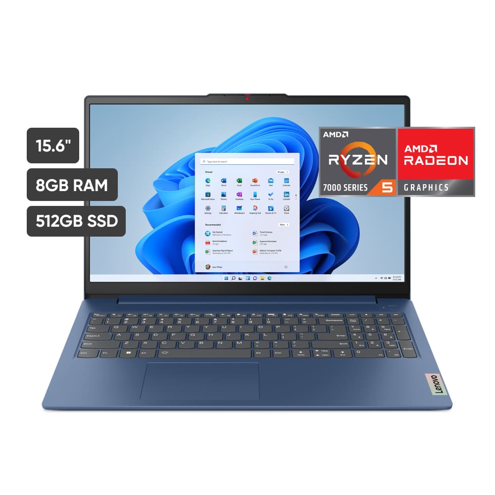 Laptop LENOVO 15AMN8 15.6"" AMD Ryzen 5 (7000 series) 8GB 512GB W11