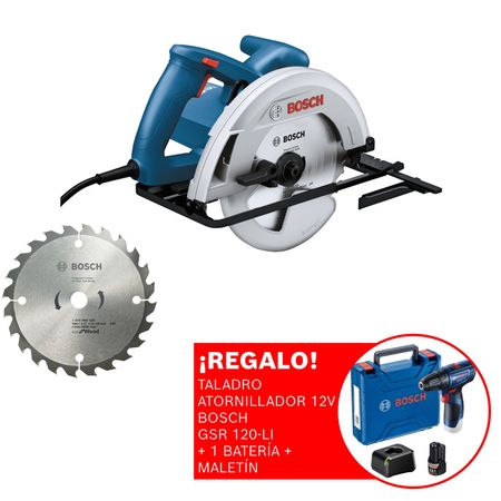 COMBO Bosch: Atornillador 12V GSR 120 + 1 Batería + Sierra circular GKS150 7 1/4