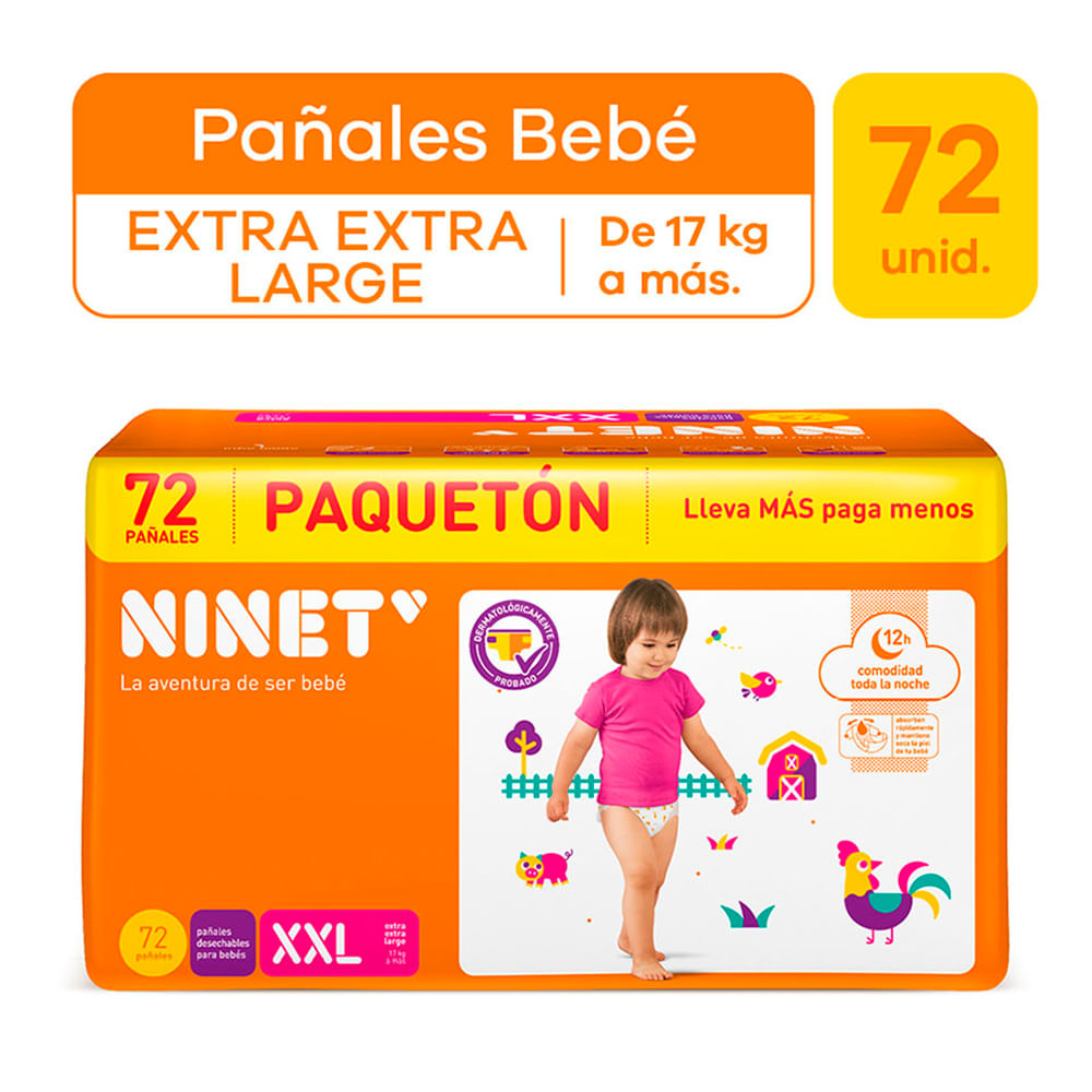 Pañales Ninet Paquetón Talla XXL