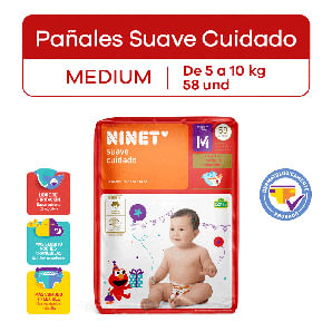 Pañales Ninet Suave Cuidado Talla M