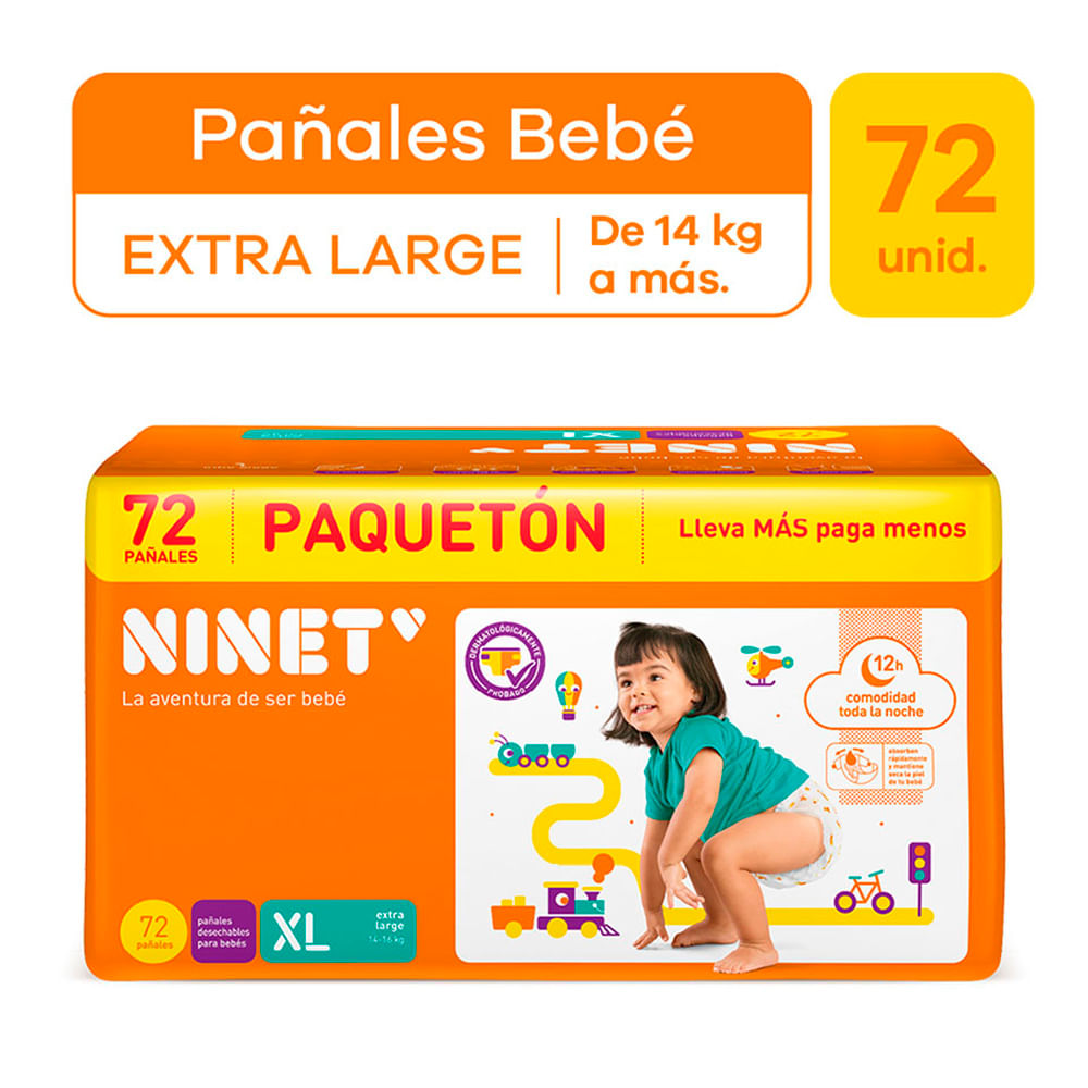 Pañales Ninet Paquetón Talla XL