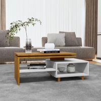 Mesa de Centro Moderna Teresa color Blanco/Haya TU MESITA