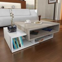 Mesa de Centro Romaña color Blanco/Ceniza TU MESITA