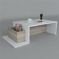 Mesa de Centro Simona color Blanco/Roble TU MESITA