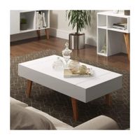 Mesa de Centro Fonsi color Blanco 1 puerta abatible TU MESITA
