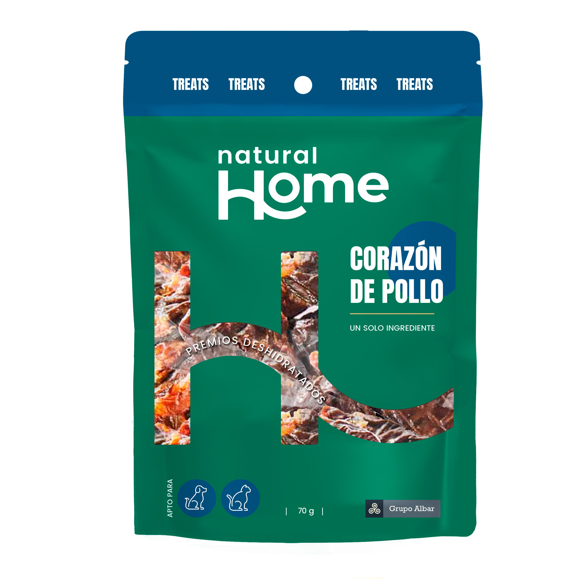 Alimento para Perro NATURAL HOME Premios Sabor Corazón Pollo Doypack 70g