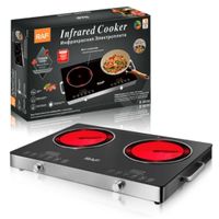 Cocina de Inducción 2 Hornillas Electrica Moderna Domestica Potente R-8050