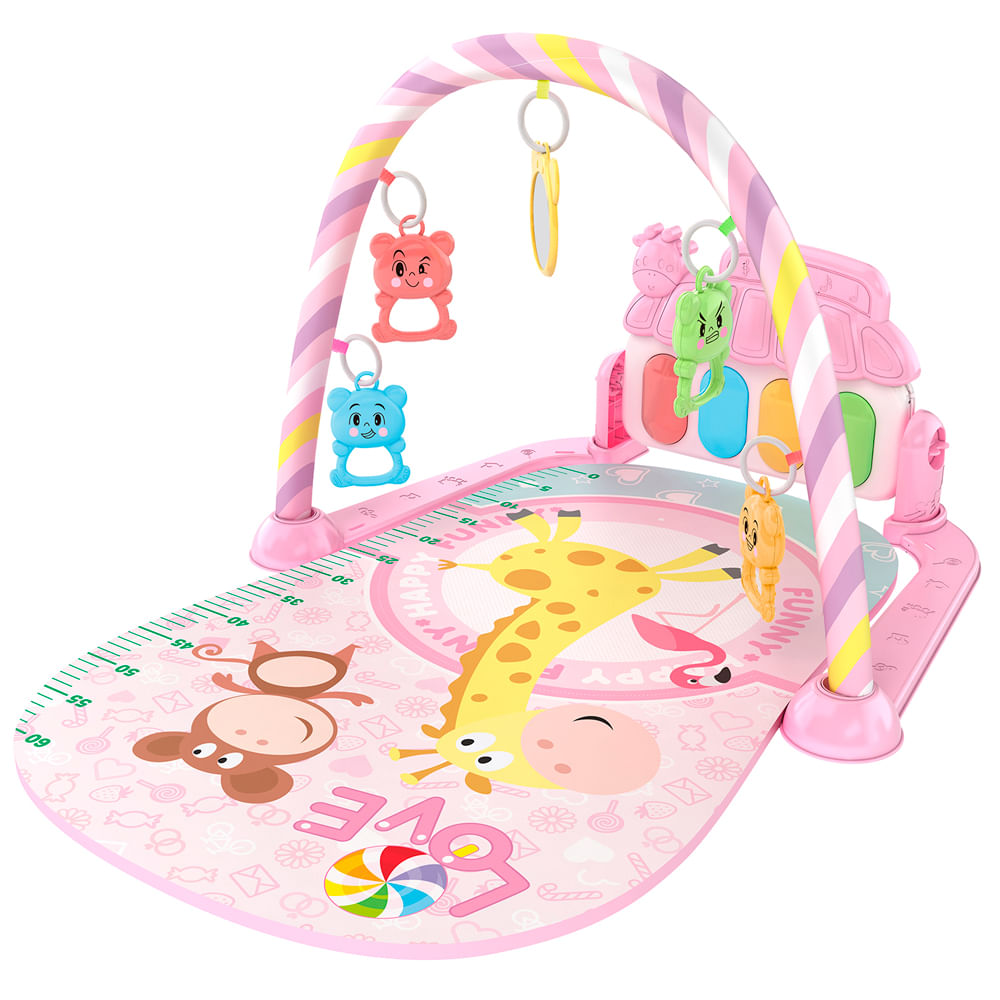 Gimnasio bebé rosa con luces y sonido 518A-24 BRIGHT