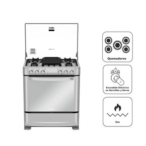 Mabe 5 Hornillas Gas Inox CMP7640FX0