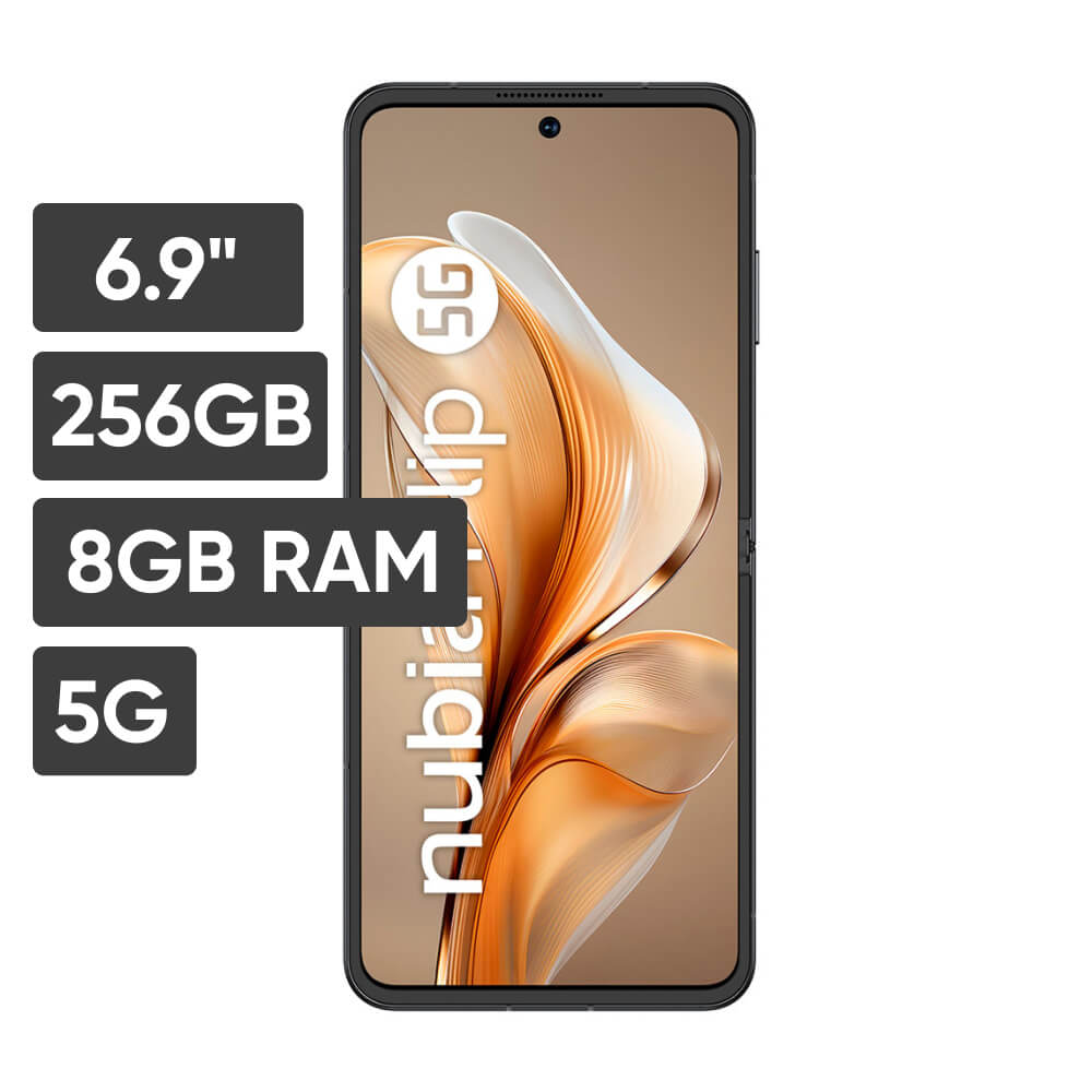 Smartphone ZTE Nubia Flip 6.9"" 8GB 256GB 50MP + 2MP Negro