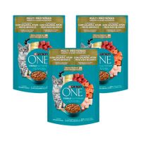 Pack Alimento Húmedo para Gatos PURINA One Adultos y Gatitos Multiproteína de 85g x 3un