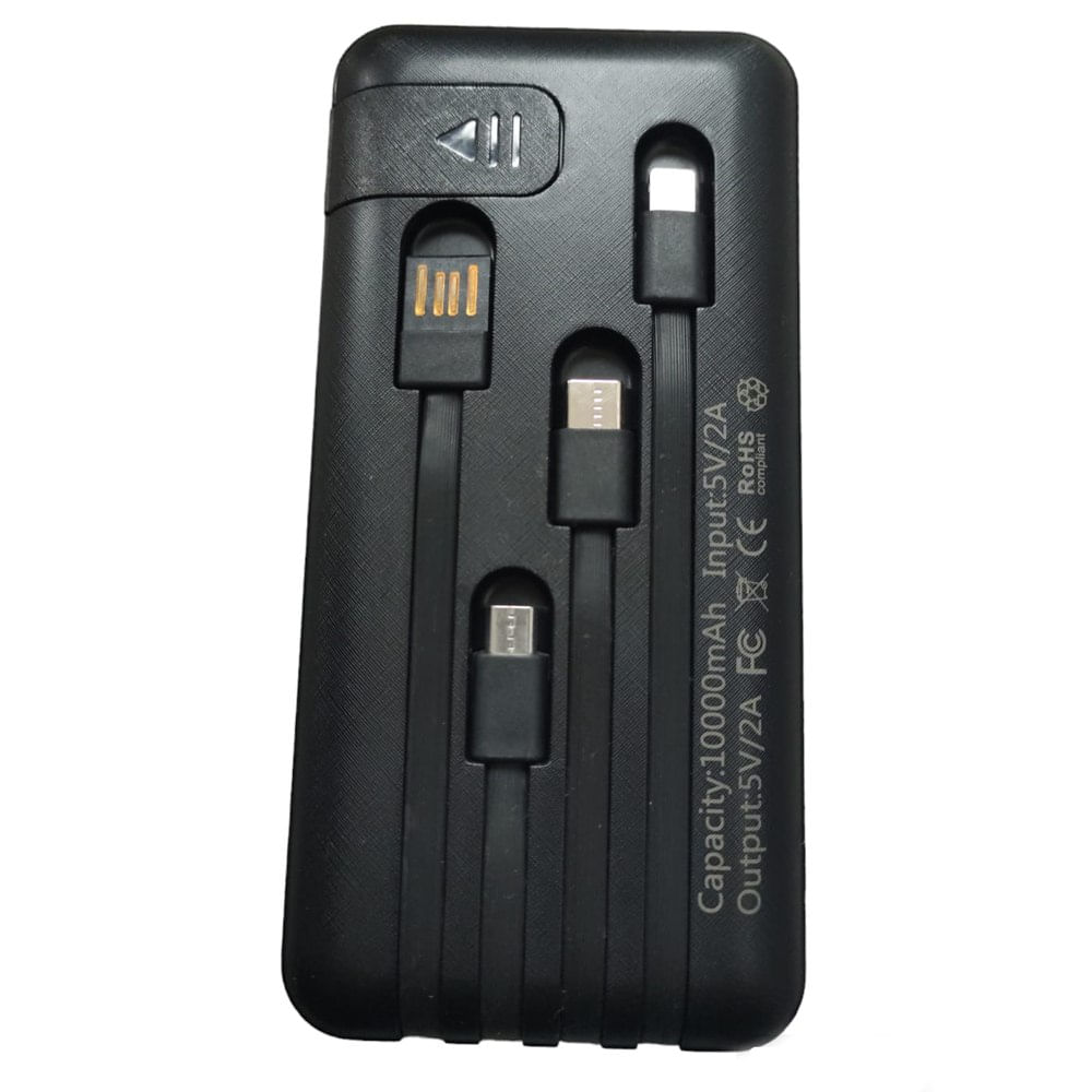 Power Bank 10.000mAh LANTUN QX Iluminación Led 4 Cables Incluidos