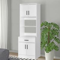 Mueble para Microondas Moderno Alana Blanco R&R MUEBLES