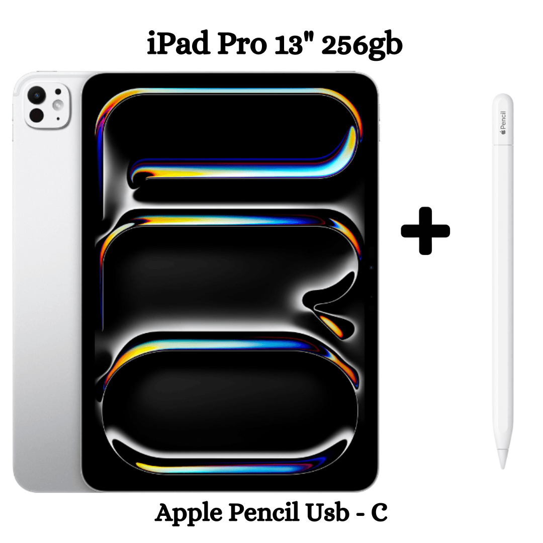 iPad Pro 13"" Chip M4 Wifi 256GB - Silver + Apple Pencil Tipo - C