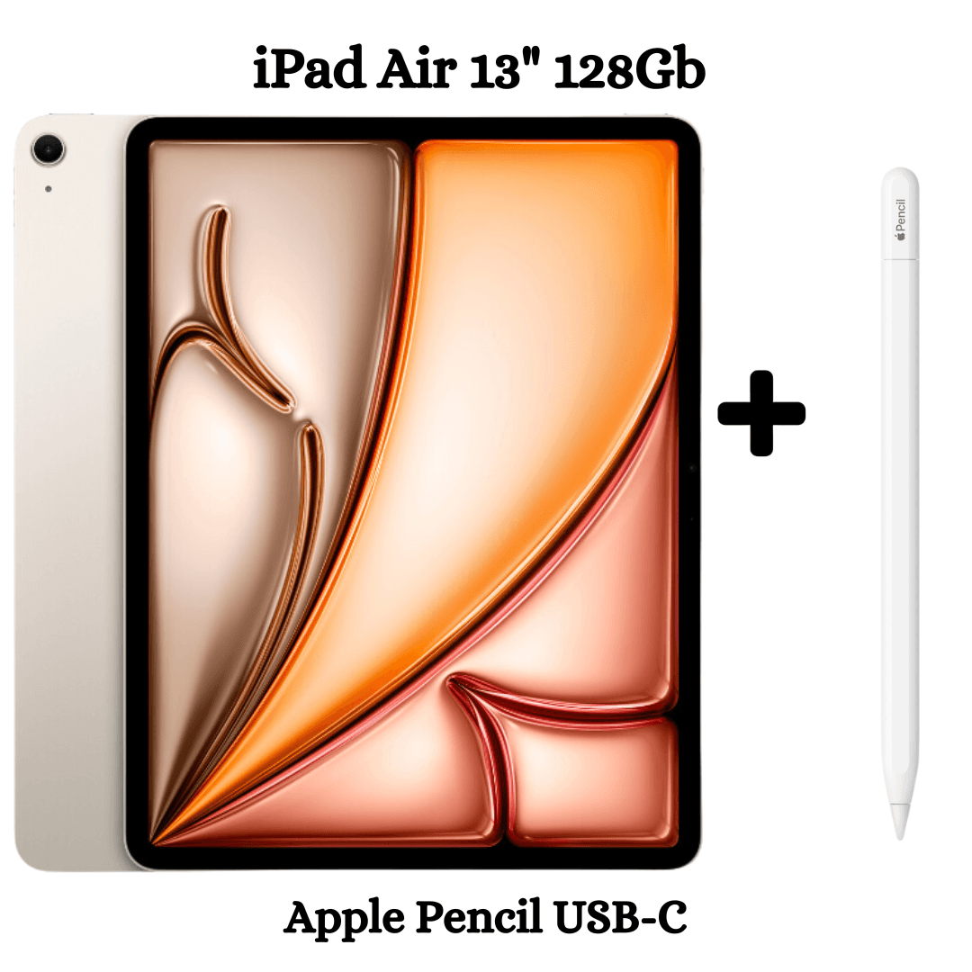 iPad Air 13"" Chip M2 Wifi 128GB - Starlight + Apple Pencil Tipo - C