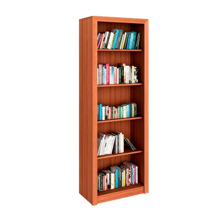 Librero Biblioteca Cameron Melamina Almendra Bonno