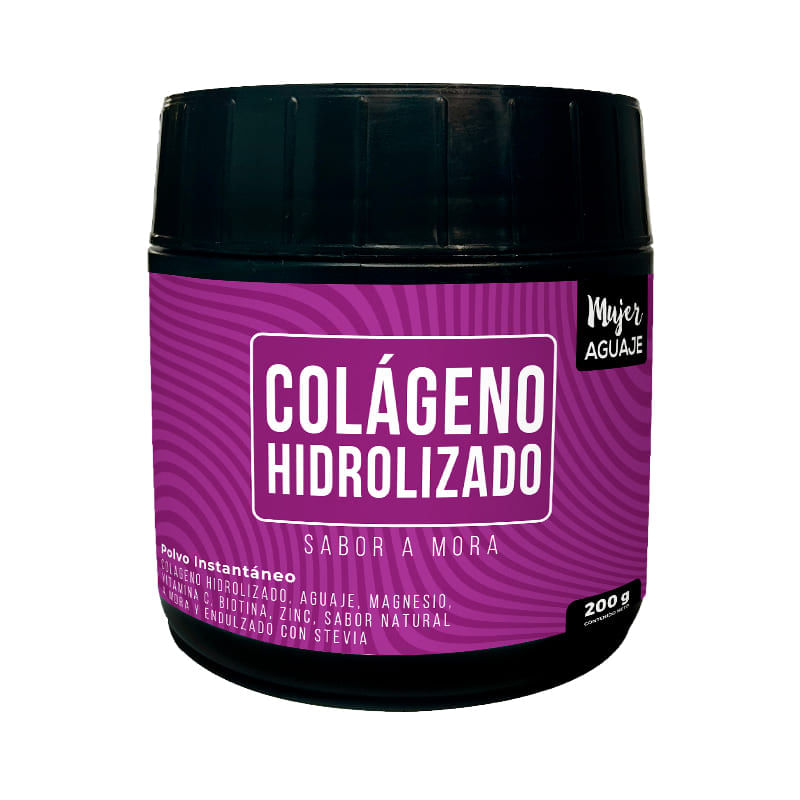 Colágeno Hidrolizado Mujer Aguaje 200 g Sabor Mora