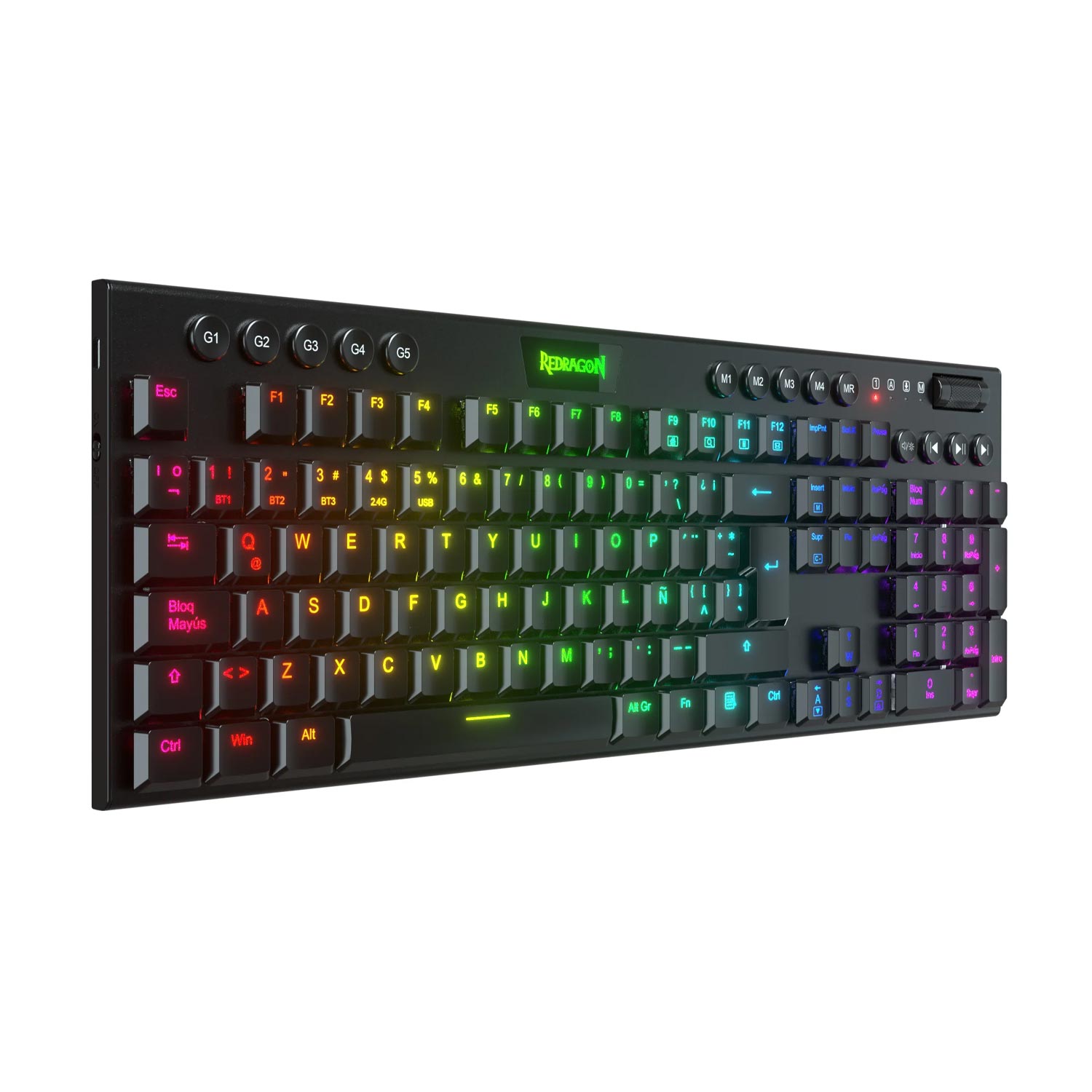 Teclado Horus Fs K619-Rgb-Sp Black Cableado
