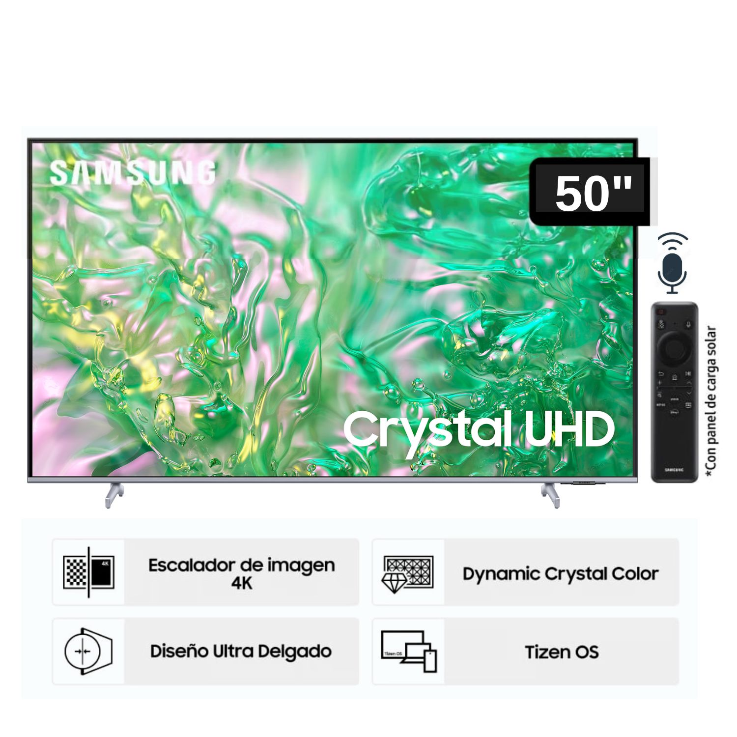 Televisor Samsung LED Smart TV 50 Crystal UHD 4K- UN50DU8200GXPE