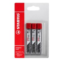 Minas STABILO 2B 0.5 mm. Blíster 3un