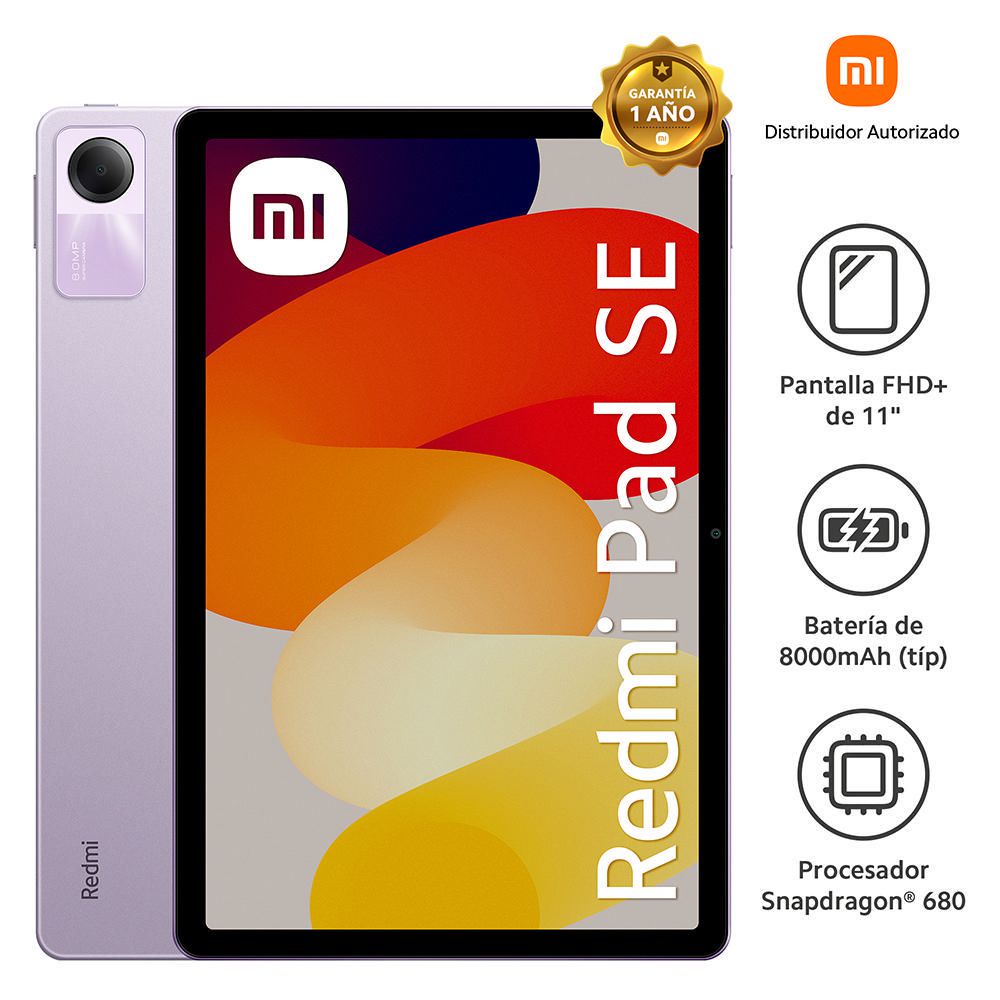 Tablet Xiaomi Redmi Pad SE 11"" 4 GB RAM 128 GB Lavander Purple