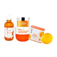 Aceite Corp 100ML + Exfoliante 250Gr + Crema 50Gr + Jabón 50Gr vitamC